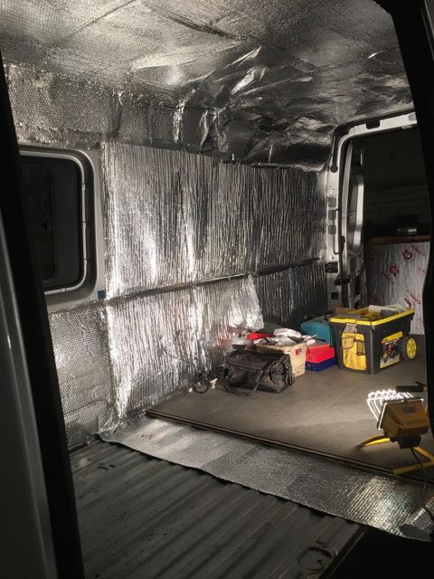 vapour lock and insulation for sprinter camper van building